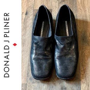 Donald J. Pliner Fabric Heeled Loafers Size 8.5M